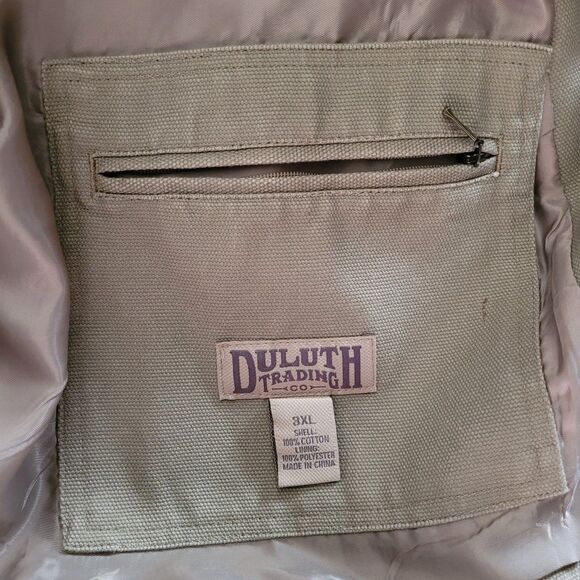 Duluth Trading Co. Fire Hose Presentation Jacket Mens 3XL XXXL Khaki Coat Heavy - Picture 2 of 10